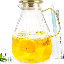 Vendos85 Pichet en Verre 3L avec Couvercle