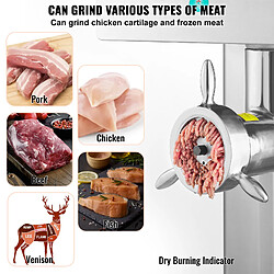 Acheter VEVOR Hachoir à Viande Électrique Broyeur à Viande Capacité 16,7 kg/min Cuisine
