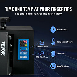 Acheter Vevor Presse a Chaud 406x510 mm, Machine de Sublimation Textile 1700 W Chauffage Rapide, Presse a Chaleur Transfert par Sublimation, Numerique et Industrielle, pour T-shirts/Sacs/Oreillers, Noir