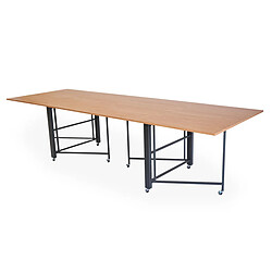 Paris Prix Table Console Extensible Effet Bois Troy 100-300cm Chêne Clair