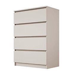 3XELIVING Commode 4 tiroirs, cachemire, 70 x 39 x 101 cm