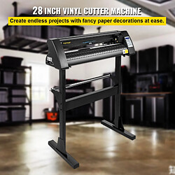 Vevor Machine de Coupeur de Traceur de Vinyle 720mm Vinyle Plotter de Decoupe Noir de Haute Efficacite, Decoupeuse Coupe-Vinyle Professionnel avec 3 Lames Support de Sol Robuste pour Tracer Decouper