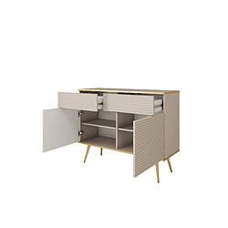 Acheter 3XELIVING Buffet blanc glamour avec pieds dorés, 107 x 39 x 85 cm