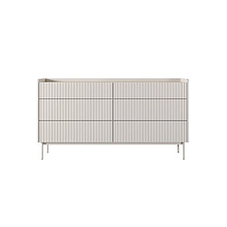 3XELIVING Commode : 6 Tiroirs, Cachemire, 153 X 82.2 X 38cm