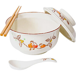 Vendos85 Bol à ramen japonais en céramique 800 ml oiseau