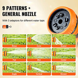 Vevor Enrouleur tuyau mural 25m x12mm, pivotant180°, buse9, auto, jardin pas cher