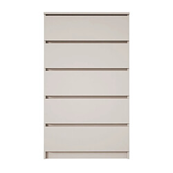 3XELIVING Commode 5 tiroirs, cachemire, 70 x 124 x 39 cm