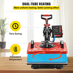 Acheter Vevor Presse a Chaud 10 en 1 Machine de Sublimation de Transfert 30x38 cm Machine de Presse a Chaud Rouge Numerique LCD 1000 W Transfert Efficace pour T-Shirt Chapeau Casquette Tasse Assiette Stylo