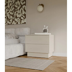 3XELIVING Table de chevet, cachemire / beige, 55 x 48 x 37 cm pas cher