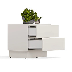 Avis 3XELIVING Table de chevet, cachemire / beige, 55 x 48 x 37 cm