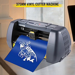 Vevor Plotter de Decoupe Vinyle 375?mm Machine avec Logiciel de Signmaster, Traceur Coupeur Imprimante de Coupe de Precision, Coupe-Vinyle avec Ecran LCD Numerique Ports USB SERIE pour Tracer Decouper