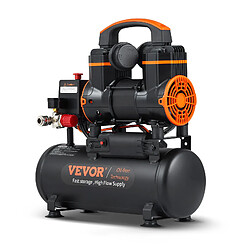 Vevor Compresseur air 8L sans huile 900W, 3,7m³/h à 6,2bar, 70dB, réparation auto