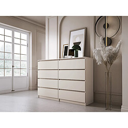 Avis 3XELIVING Commode : 8 tiroirs, cachemire, 139 x 102 x 39 cm