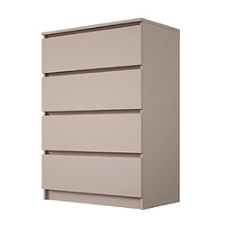 3XELIVING Commode 4 tiroirs, caramel, 70 x 39 x 101 cm