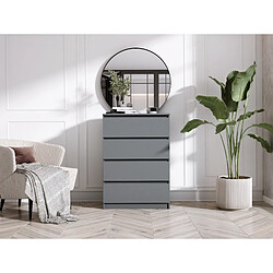 Avis 3XELIVING Commode 4 tiroirs, Anthracite, 70 x 39 x 101 cm