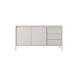 3XELIVING Commode : 3 Tiroirs, 2 Portes, Cachemire, 81,4 X 153,5 X 39,5