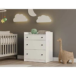 3XELIVING Commode, blanche, 70 x 84 x 46 cm