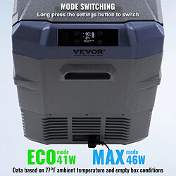 Vevor Réfrigérateur portable 40L double zone, -20/20°C, 12/24V CC/CA, camping/bateau pas cher