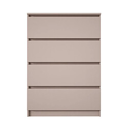 3XELIVING Commode 4 tiroirs, caramel, 70 x 39 x 101 cm