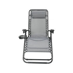 Acheter Habitat Et Jardin Lot de 2 fauteuils de jardin inclinable zéro gravité [ ]Sintra[ ] - Gris