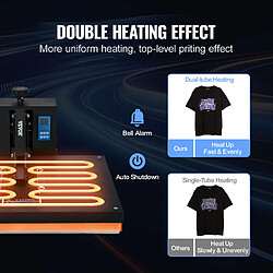 Avis Vevor Presse a Chaud 40 x 60 cm, Machine de Sublimation Textile 1700 W Chauffage Rapide, Presse a Chaleur Transfert par Sublimation, Numerique et Industrielle, pour T-shirts/Sacs/Oreillers, Noir