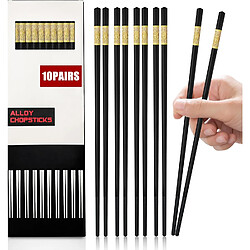 Vendos85 10 paires de baguettes en fibre de verre 24 cm