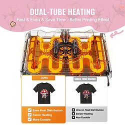 Vevor Presse a Chaud 8-en-1, Plaque Chauffante 38x38 cm, Machine de Sublimation Textile avec Presse a Tasses 89 cL, Pivotant a 360°, Pressage Numerique, T-shirt/Chapeau/Tasse/Assiette, Noir et Rose pas cher