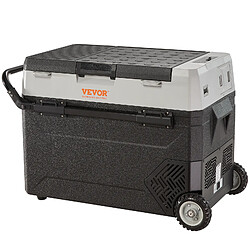 Vevor Glacière électrique 53L double zone, 0,6kW.h, -20/10°C, 12/24V CC/CA