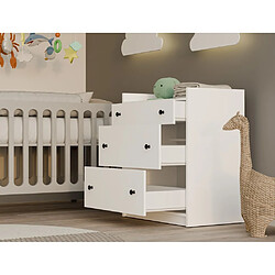 Avis 3XELIVING Commode, blanche, 70 x 84 x 46 cm