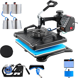 Vevor Presse a Chaud 10 en 1 Machine de Sublimation de Transfert 30x38 cm Machine de Presse a Chaud Numerique LCD 1000 W Transfert Efficace pour T-Shirts Chapeaux Casquettes Tasses Assiettes Stylos