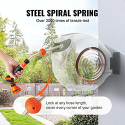 Avis Vevor Enrouleur tuyau mural 25m x12mm, pivotant180°, buse9, auto, jardin