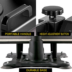 Vevor Machine De Presse Chaude 5 en 1 Double Affichage 38 x 38CM Presse De Chaleur 1000W Presse de transfert Minuterie Electronique Controle Temperature Automatiquement Bricolage pas cher