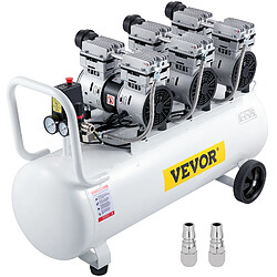 Vevor Compresseur air silencieux sans huile 22gal/80L, 2 manomètres, réparation, peinture