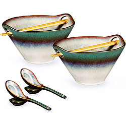 Vendos85 Ensemble 8 pièces bols ramen japonais en céramique