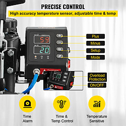 Vevor Presse a Chaud 10 en 1 Machine de Sublimation de Transfert 30x38 cm Machine de Presse a Chaud Blanche Numerique LCD 1000 W Transfert Efficace pour T-Shirt Chapeau Casquette Tasse Assiette Stylo pas cher