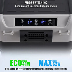 Vevor Réfrigérateur portable 40L 12V double zone, -20/20°C, roulettes, camion/bateau/camping pas cher