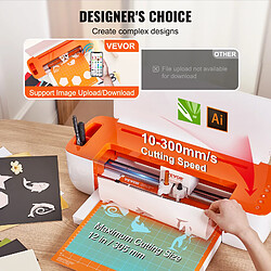 Avis Vevor Decoupe Vinyle, Traceur de Coupe avec Connectivite Bluetooth, Compatible avec iOS, Android, Windows et Mac, Designs Massifs Inclus, pour Creer des Cartes Personnalisees, Decoration deInterieur