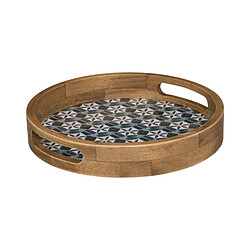 Atmosphera Lot de 2 Plateaux Déco Alicante 34cm Multicolore