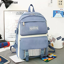 General Ensemble de 4 sacs à dos pour femmes (collection 2023), sacs de lycée en nylon style kawaii, sacs à livres tendance pour femmes avec pendentif en peluche mignon~01272