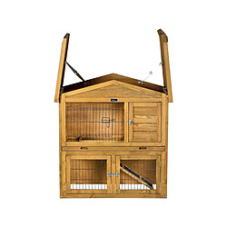 Avis Habitat Et Jardin Clapier poulailler en bois [ ]Noisette[ ] - 102 x 55 x 100 cm - Marron
