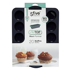 Avis Five Simply Smart Moule 20 Muffins Silicone Silitop 40cm Gris