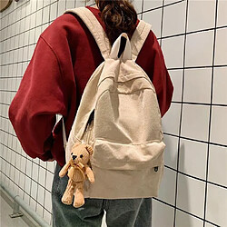 Sac à dos tendance en velours côtelé pour femmes, sac bandoulière antivol 2022, sac d'école uni pour adolescentes et filles, sac à dos scolaire, Mochila~01912