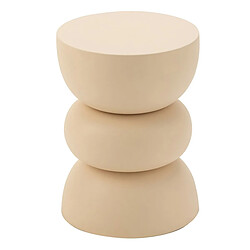 Paris Prix Table d'Apppoint Design en Métal Lise 43cm Beige