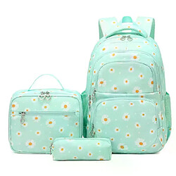 General Ensemble de 3 sacs d'école pour filles, comprenant un sac à dos, une boîte à lunch et une trousse. Collection enfant 2023, noir.~01087