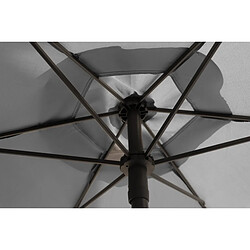 Acheter Habitat Et Jardin Table et chaises de jardin avec parasol en métal [ ]Convivia[ ] - 6 places - Gris clair