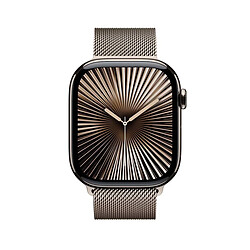 Apple Watch Series 10 GPS + Cellular 46mm Titane Naturel avec Bracelet Boucle Milanaise Naturel S/M