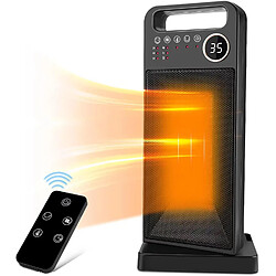 Vendos85 Radiateur tour céramique silencieux 1400 W Noir