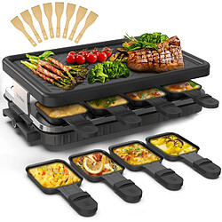 Vendos85 Raclette Grill 8 personnes 1300 W antiadhésif