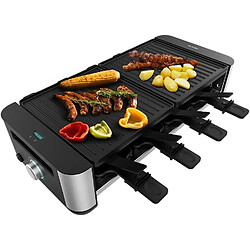 Cecotec Raclette 1400?W 8 poêles antiadhésives Inox