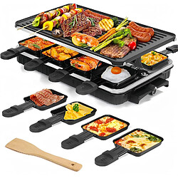 Vendos85 Gril Raclette LeuKoles 2 en 1 8 personnes